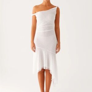 Peppermayo White Asymmetrical Dress